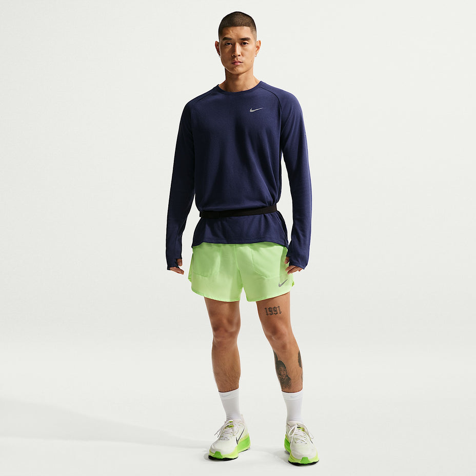 Nike Shorts M Nk Df Stride 5in Bf Short — Verde Limão - 377