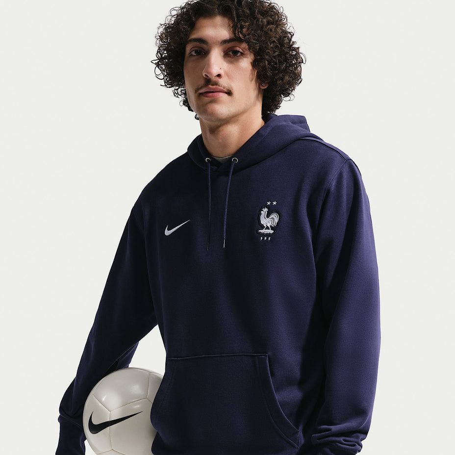 Nike Moletom França Fff M Nsw Club Hoodie Po Ft — Azul - 498