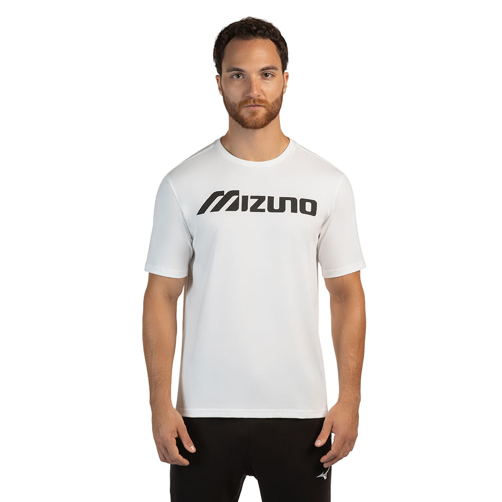 Mizuno Camiseta Big Logo — Branco/Preto - BCOPTO
