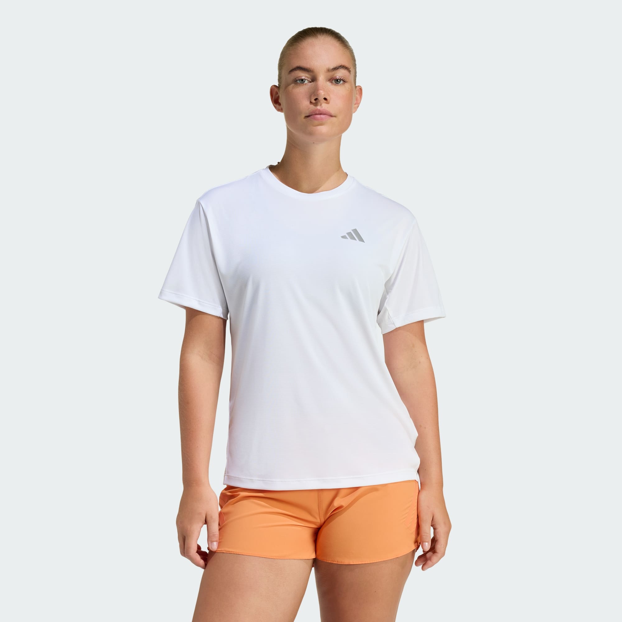 Adidas Camiseta Run Ess Tee W — Branco - .