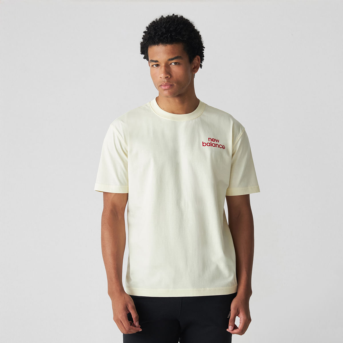 New Balance Camiseta Masc. Intelligent — Off White Angora - AGA