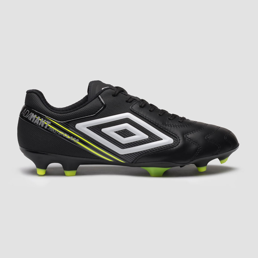 Umbro Chuteira Campo Adamant Master — Preto/Branco/Limao - 126
