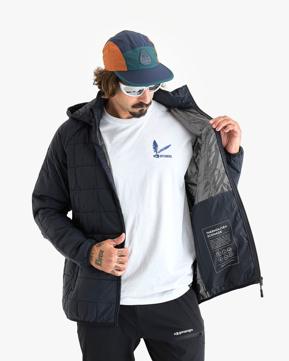 Galapagos Jaqueta Puffer Ibex Thermolite Heat Masc — Preto - 173