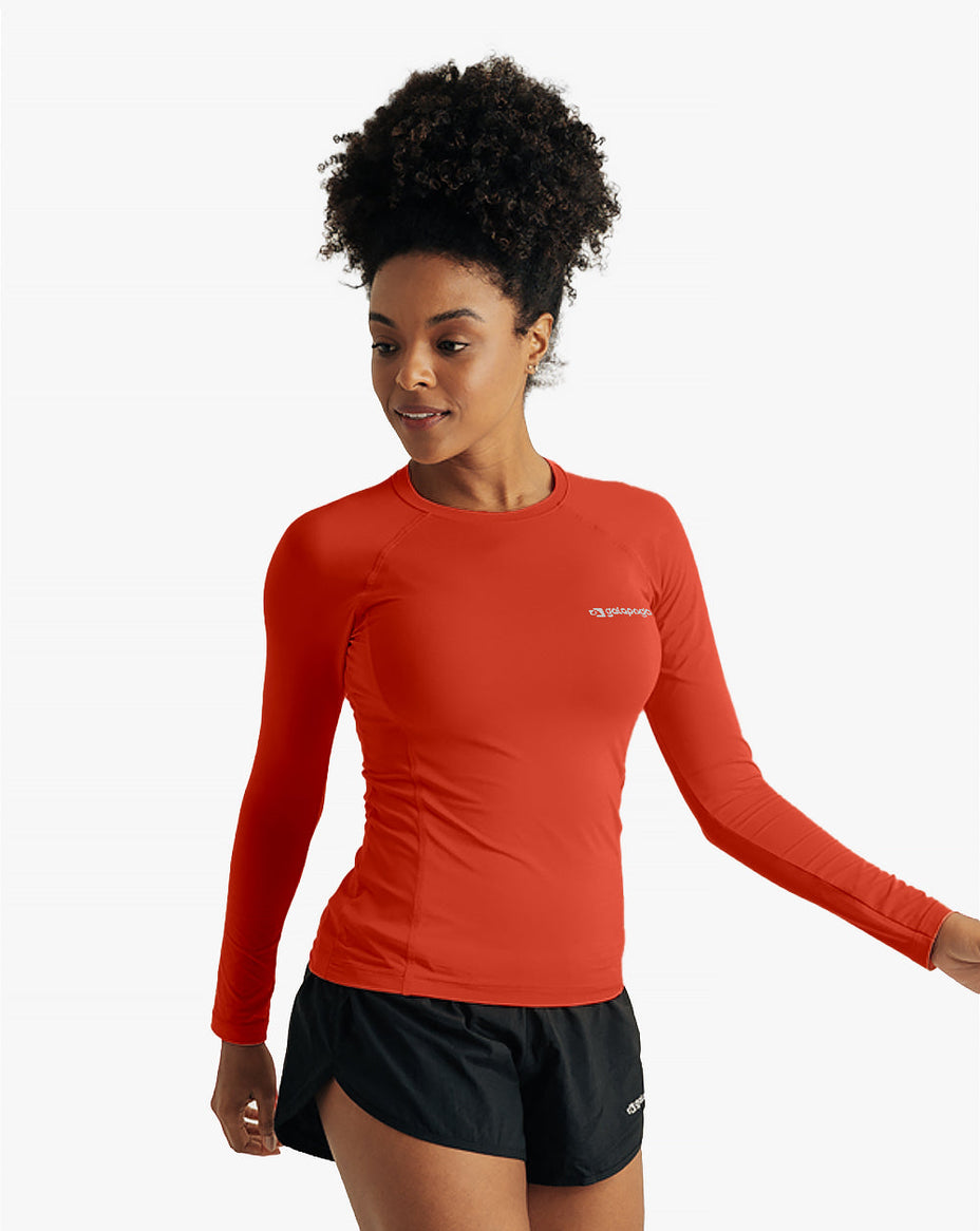 Galapagos Blusa Segunda Pele Uv Vella Fem. — Vermelho - 197