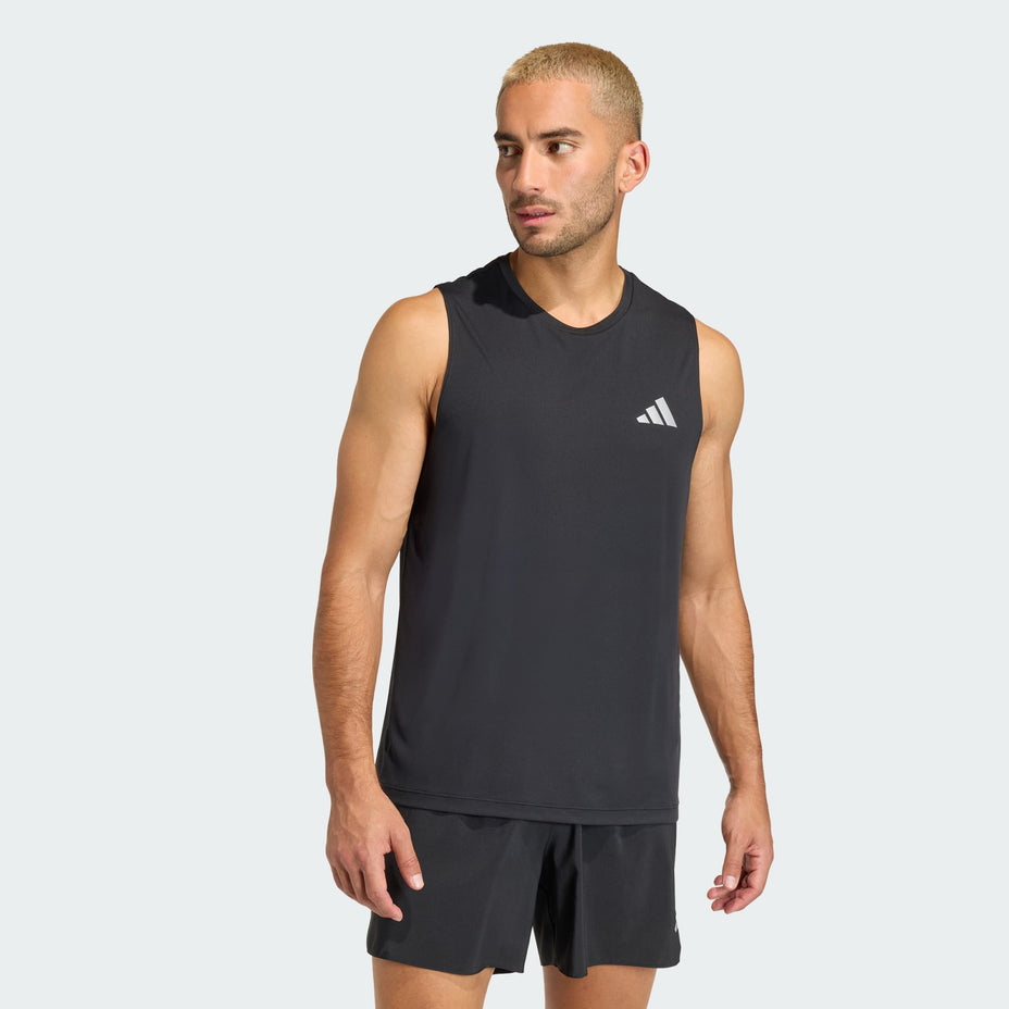 Adidas Regata Run Ess Tank M — Preto - .