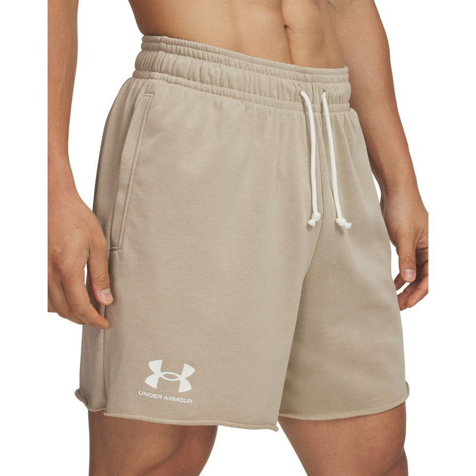 Under Armour Shorts Ua Rival Terry 6in — Bege/Caqui - CIKHOW