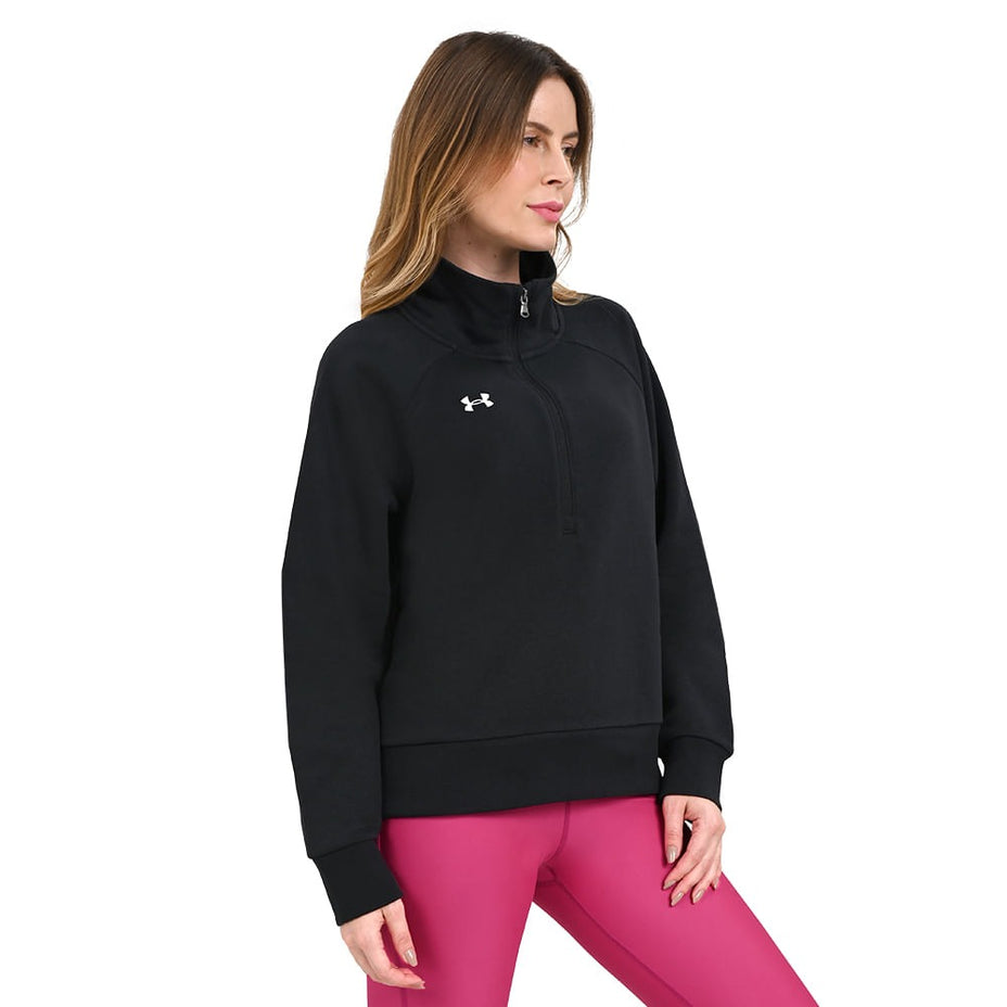 Under Armour Fleece Rival Hoodie — Preto/Branco - BLKWHT