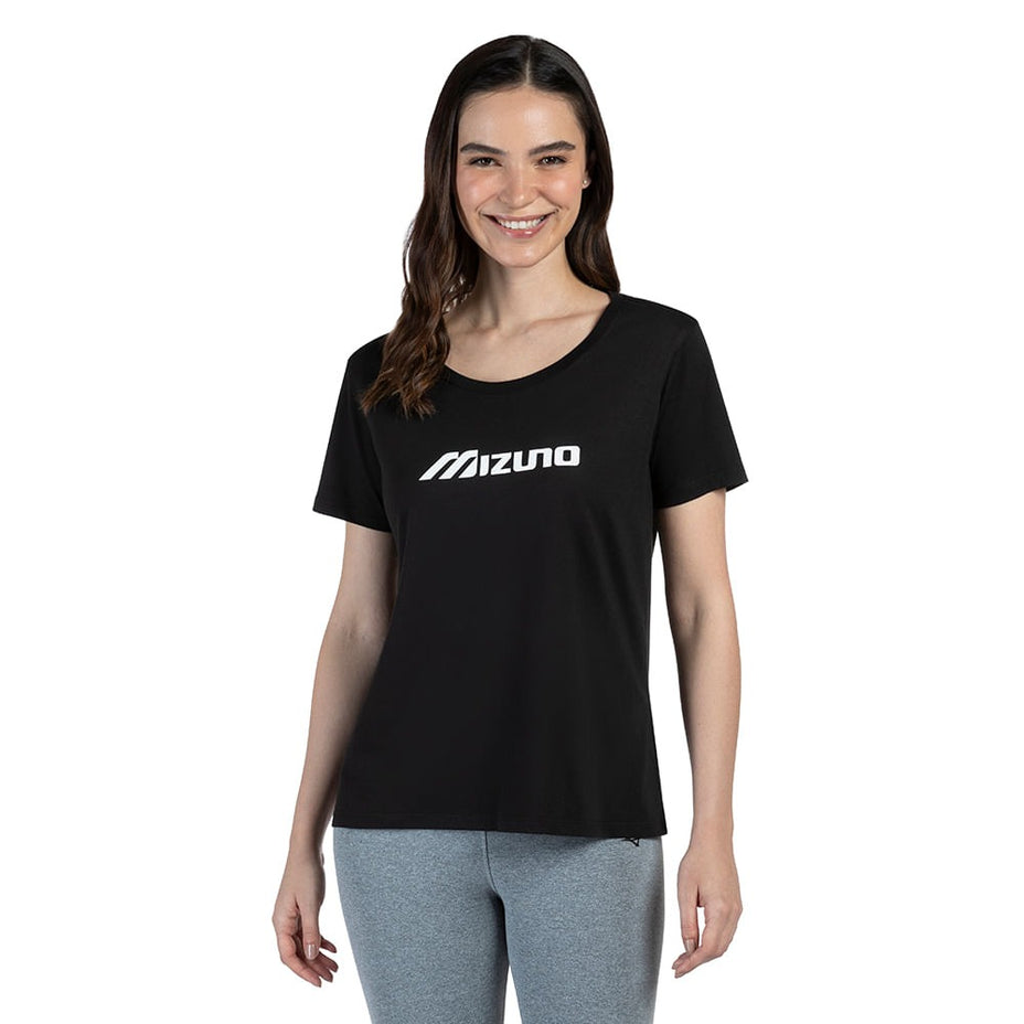Mizuno T-Shirt Miz Basic Run B. — Preto/Branco - PTOBCO