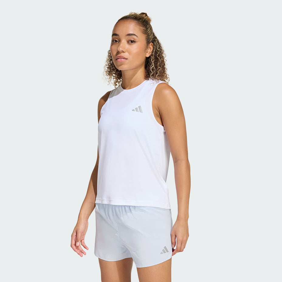 Adidas Regata Run Ess Tank W — Branco - .