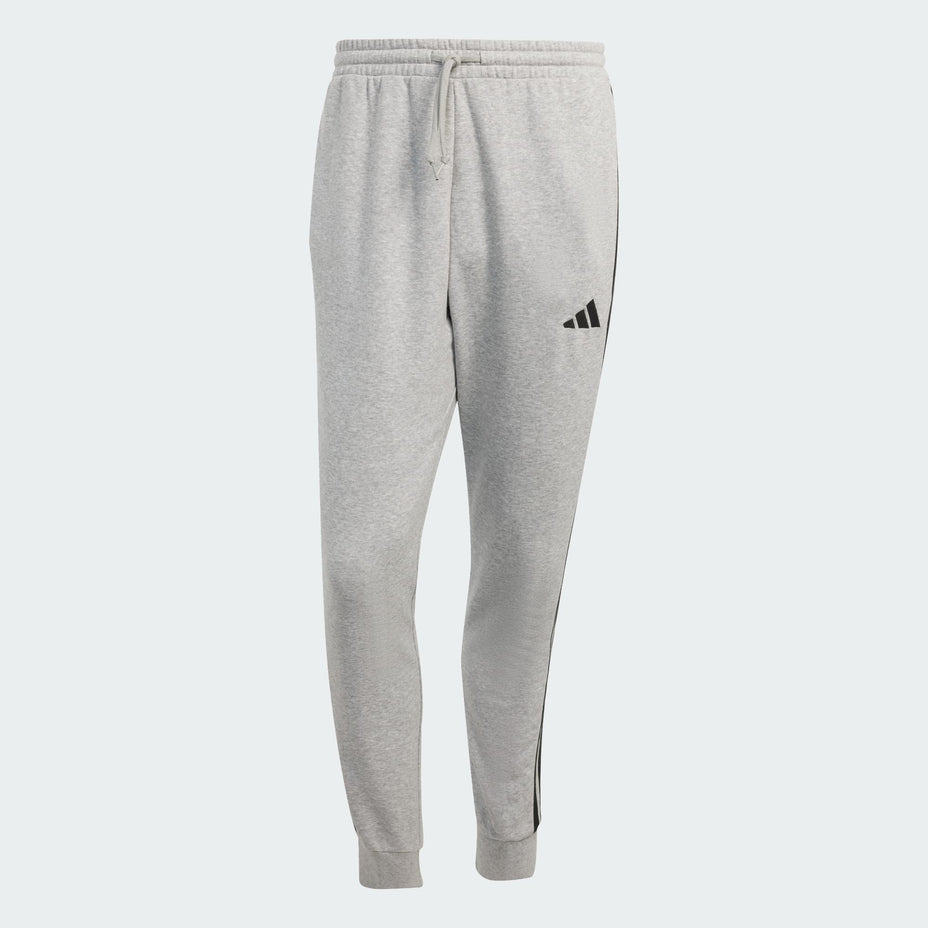 Calça Adidas Essential 3 Stripes French Terry Joggers Je6346 — Cinza Preto