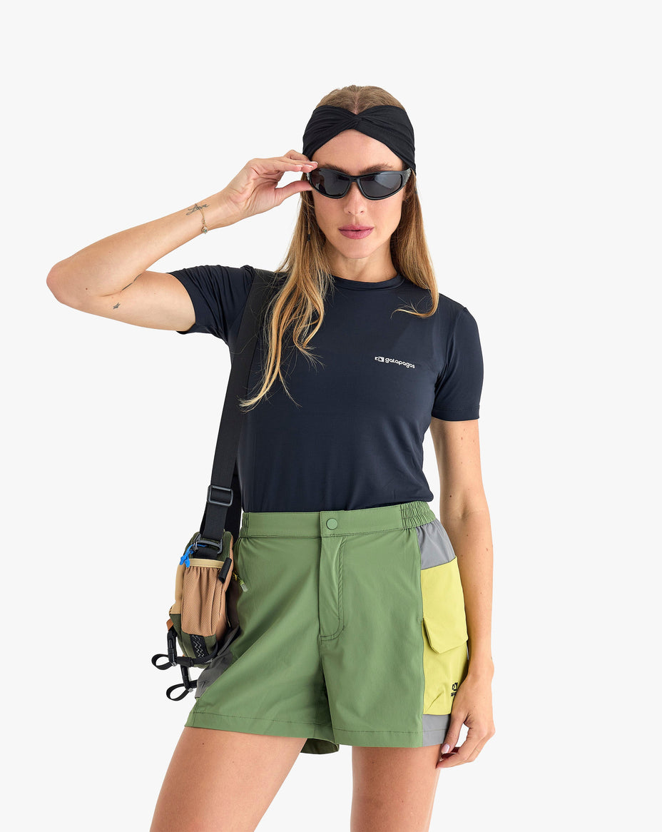 Galapagos Camiseta Alamo Fem. Uv 50+ — Preto - 173