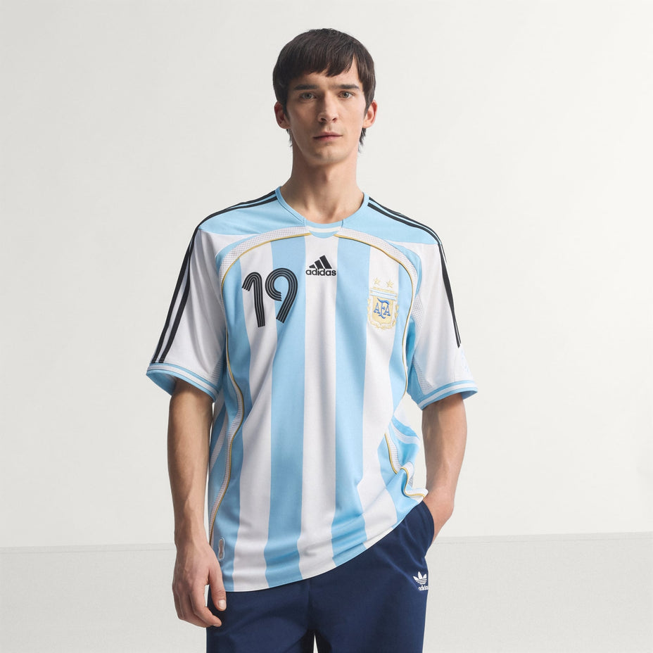 Adidas Camisa Argentina I 06 — Branco/Azul - .