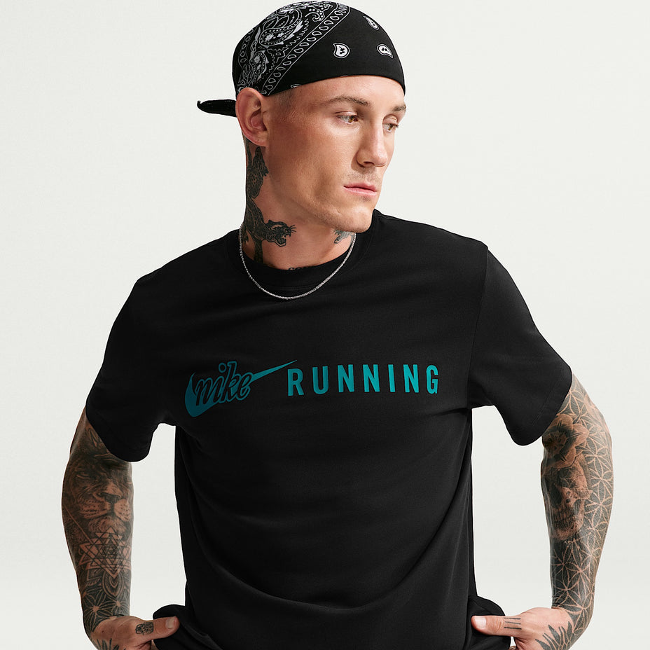 Nike Camiseta Dri Fit — Preto/Azul - 011