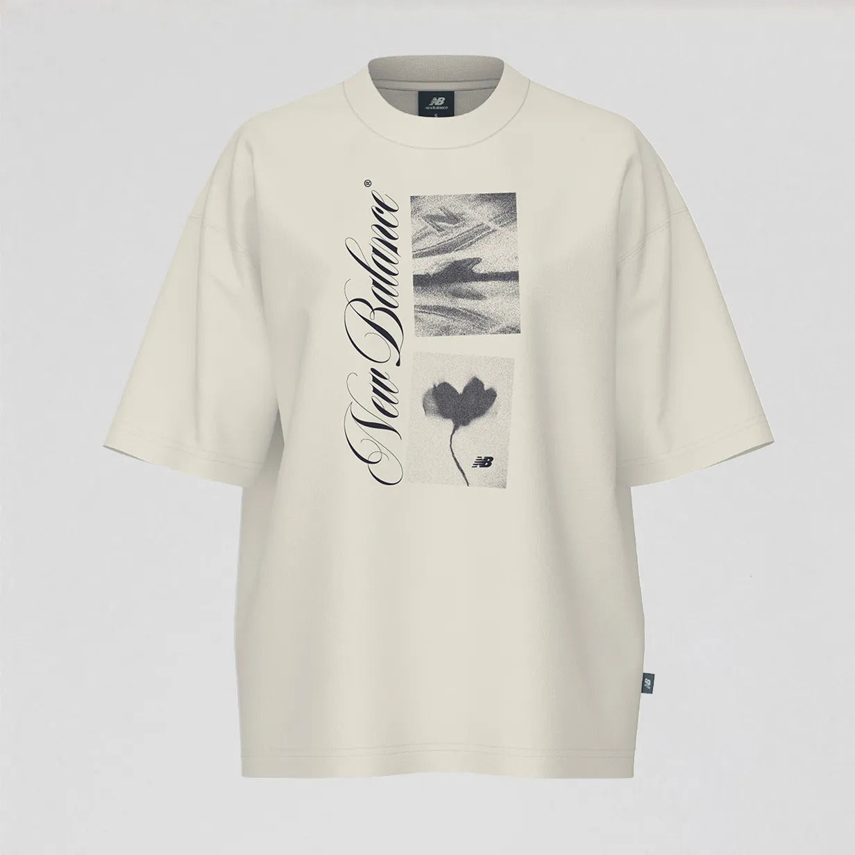 New Balance Camiseta Fem. Pressed Flowers — Off White Angora - AGA