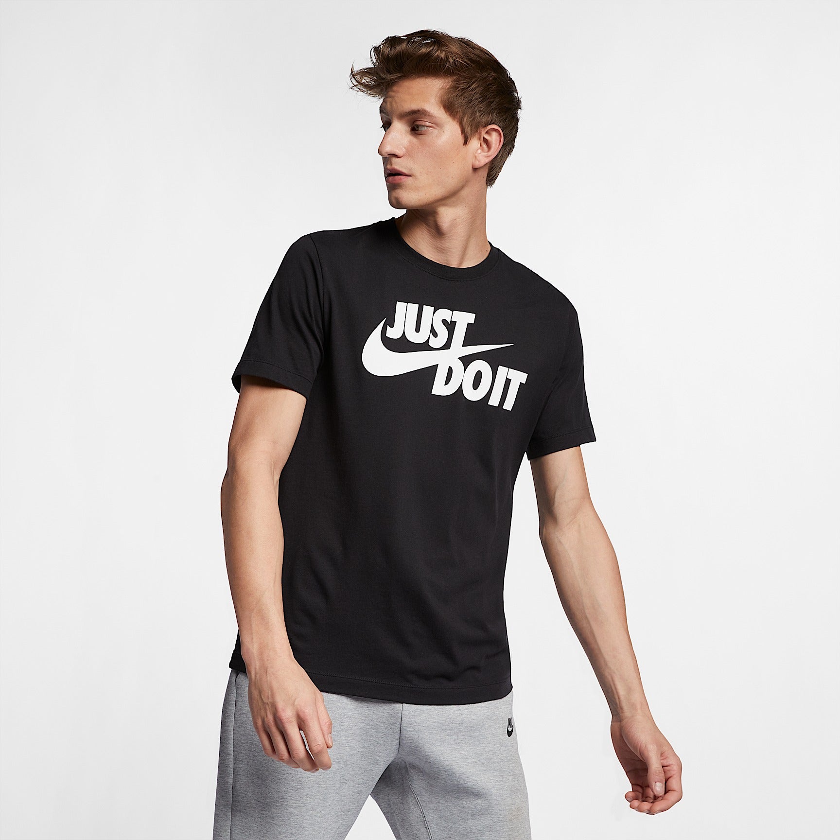 Nike Camiseta M Nsw Just It Do — Preto/Branco - 011