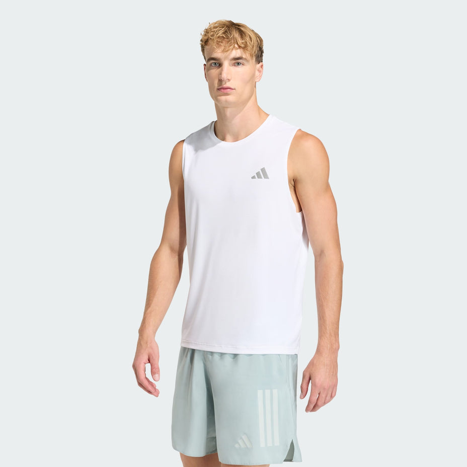 Adidas Regata Run Ess Tank M — Branco - .