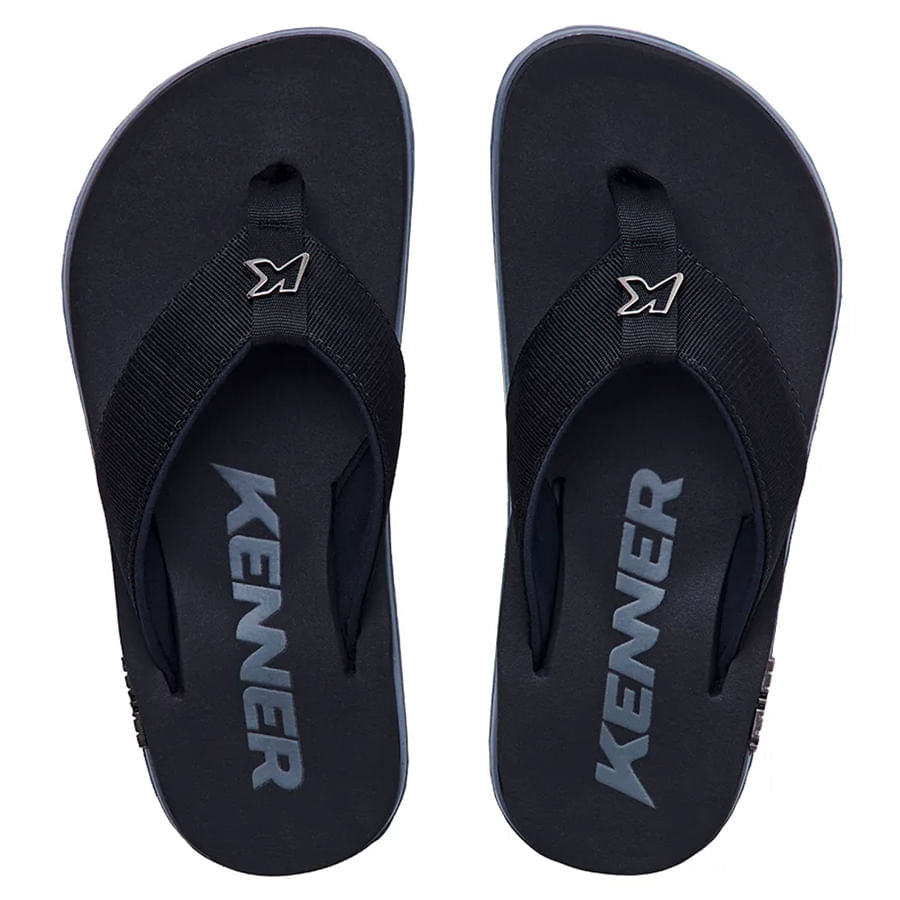 Kenner Chinelo Kivah — Cinza/Preto - 2