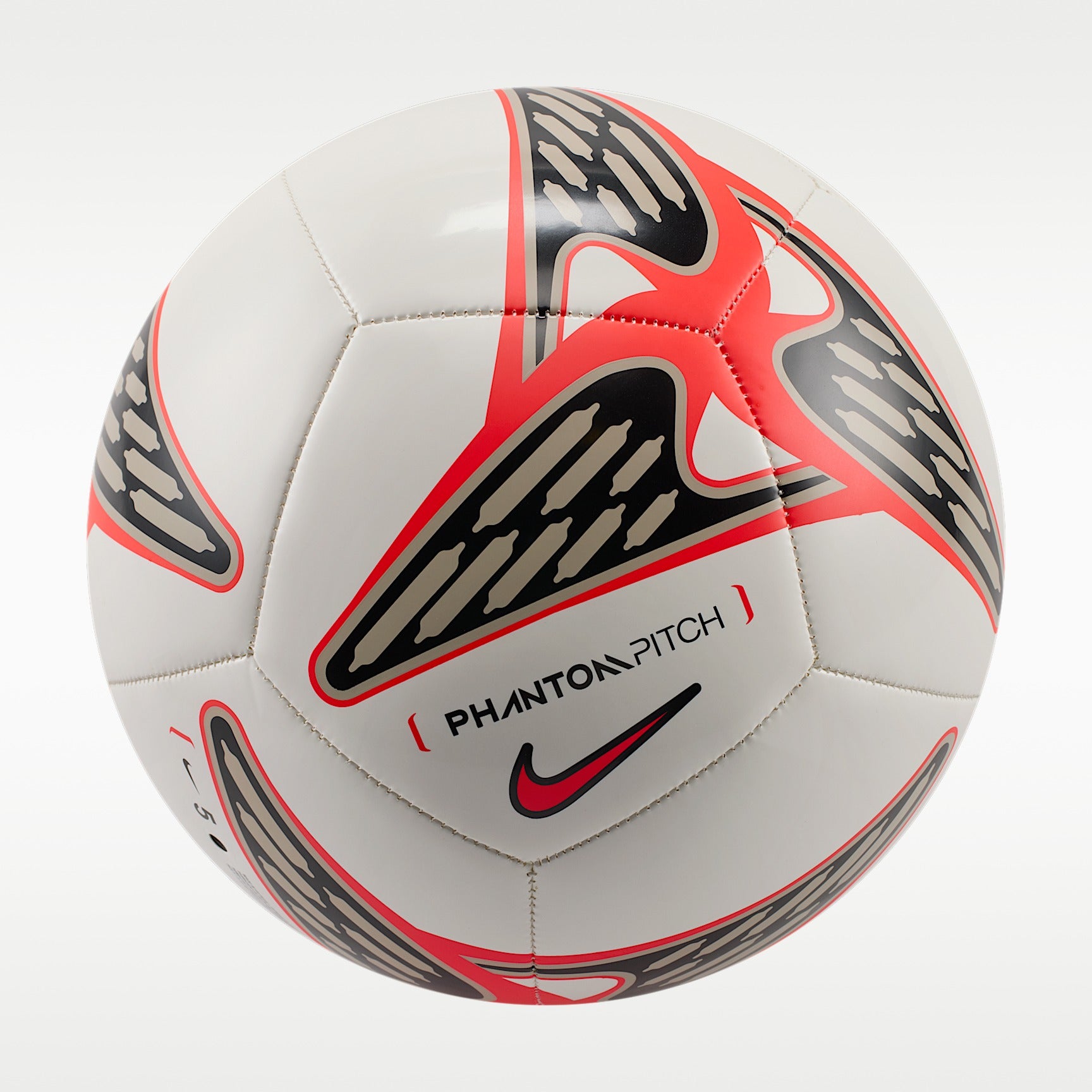 Nike Bola Phantom Fa25 Tam 5 — Branco Vermelho Dourado - 104