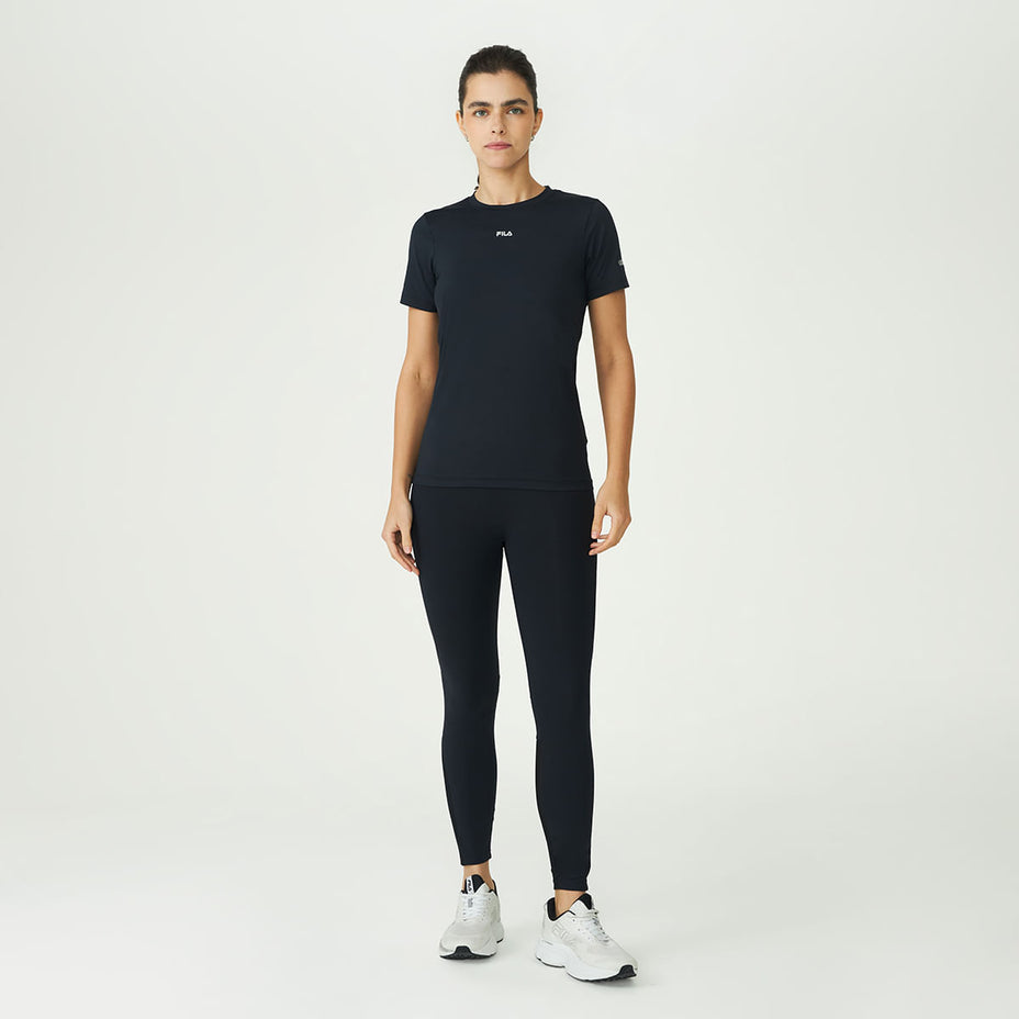 Fila Camiseta Fem. Sun Protect Breezy — Preto/Preto/Prata - 3821i