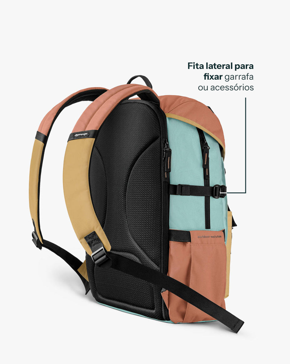 Galapagos Mochila Pelican 2.0 30l — Salmao/Mostarda/Turquesa - 212