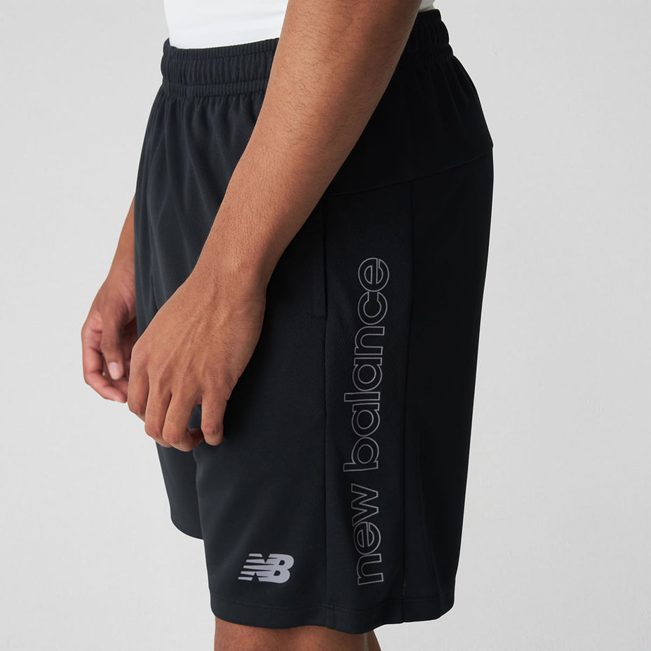 New Balance Bermuda Sport Unlined — Preto Cinza - GRAPHIC
