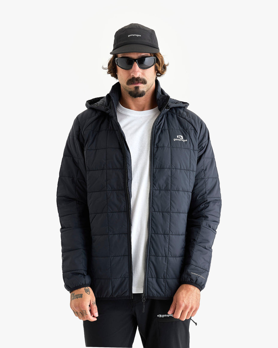 Galapagos Jaqueta Puffer Ibex Thermolite Heat Masc — Preto - 173