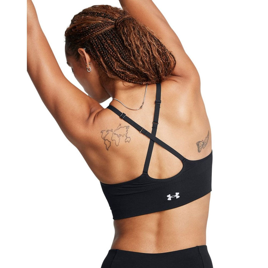 Under Armour Top Vanish Seamless Low B — Preto/Branco - BLK/WH