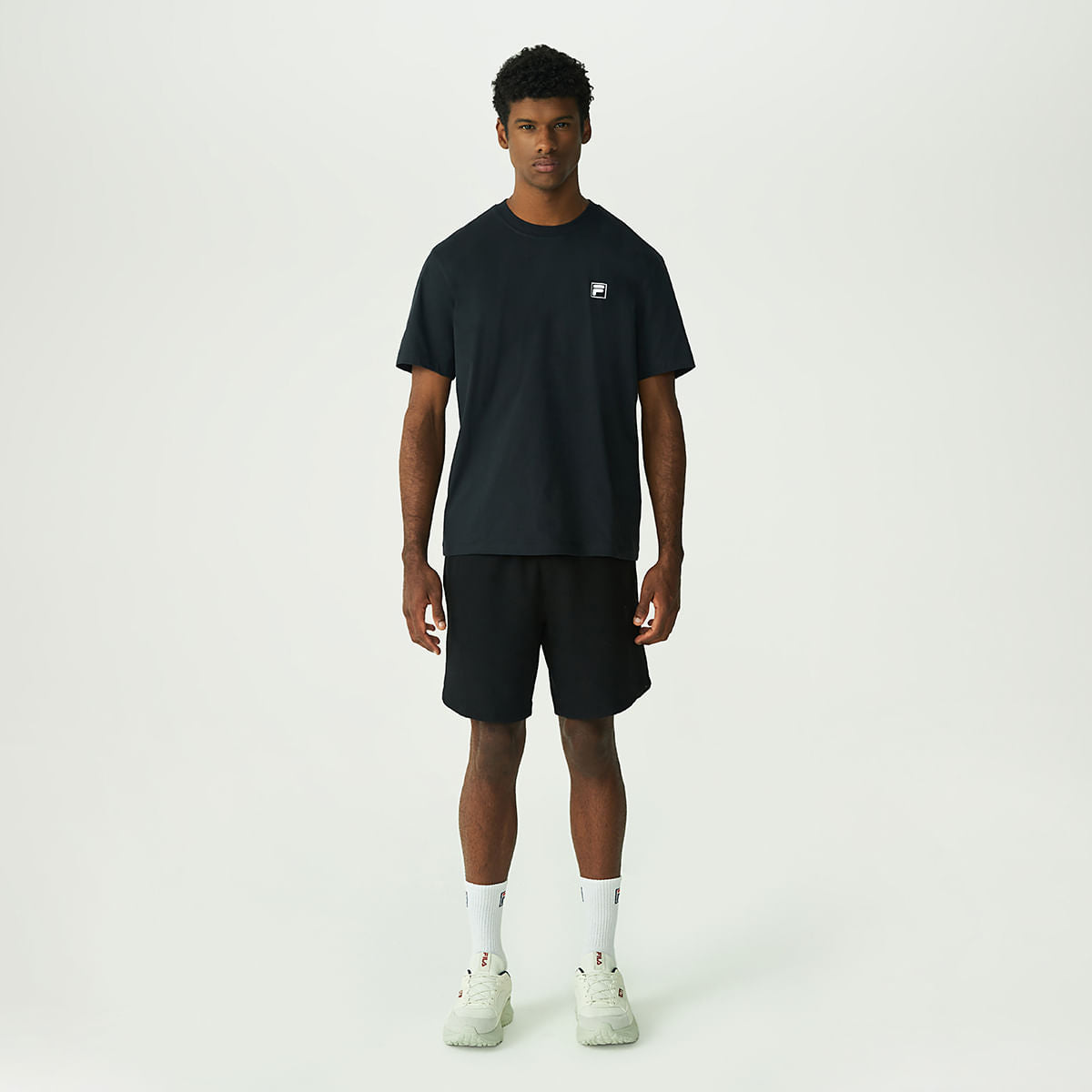 Fila Camiseta Masc. Comfort Classic — Preto/Branco - 312