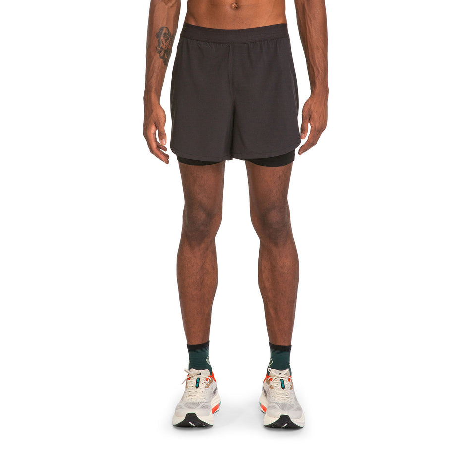 Olympikus Bermuda Corre Foco 2 Em 1 5 M — Preto/Prata - PT/PRT