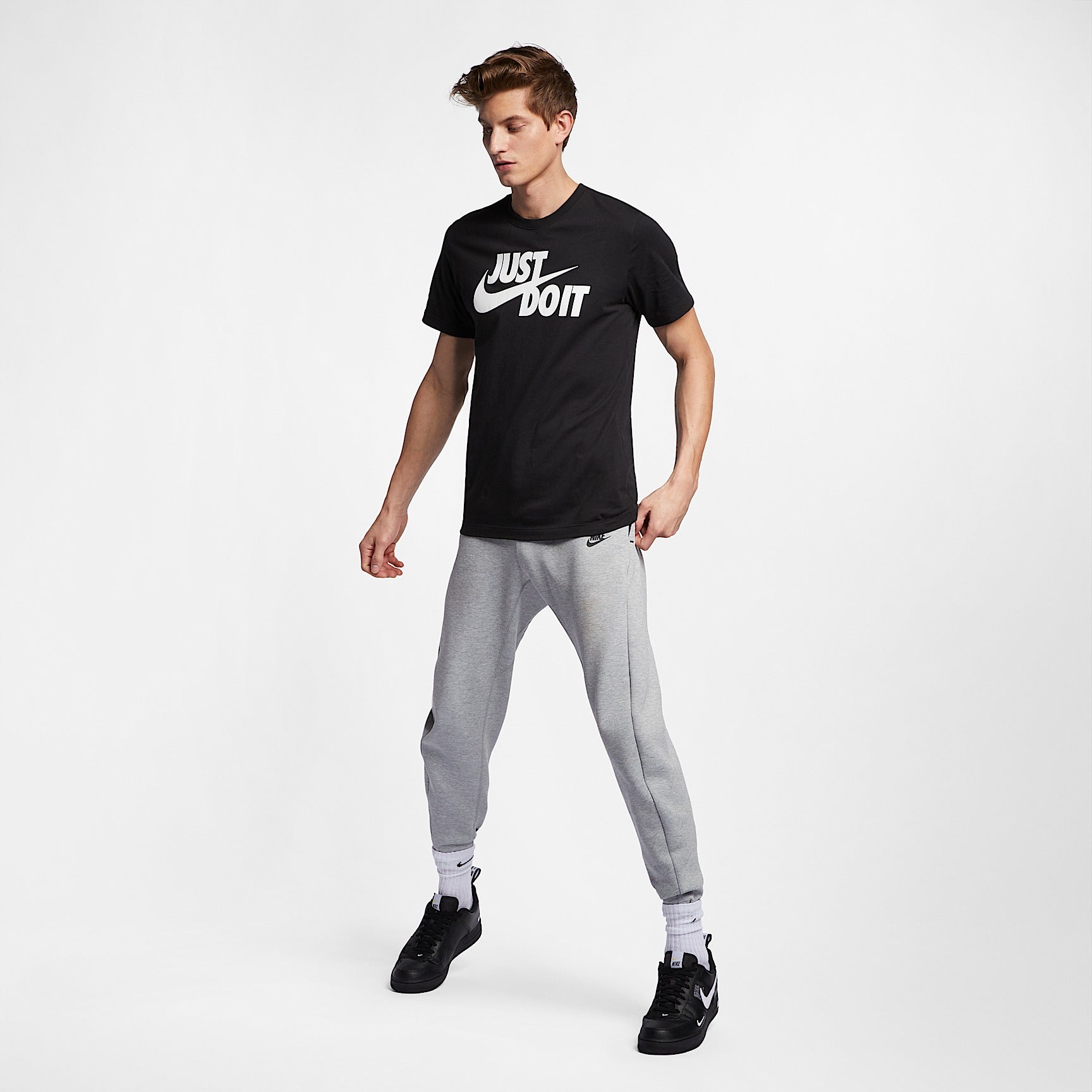 Nike Camiseta M Nsw Just It Do — Preto/Branco - 011