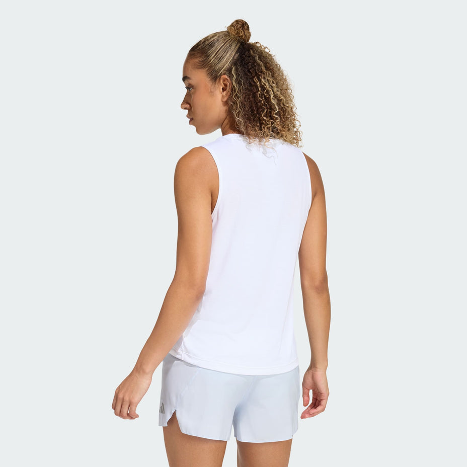 Adidas Regata Run Ess Tank W — Branco - .