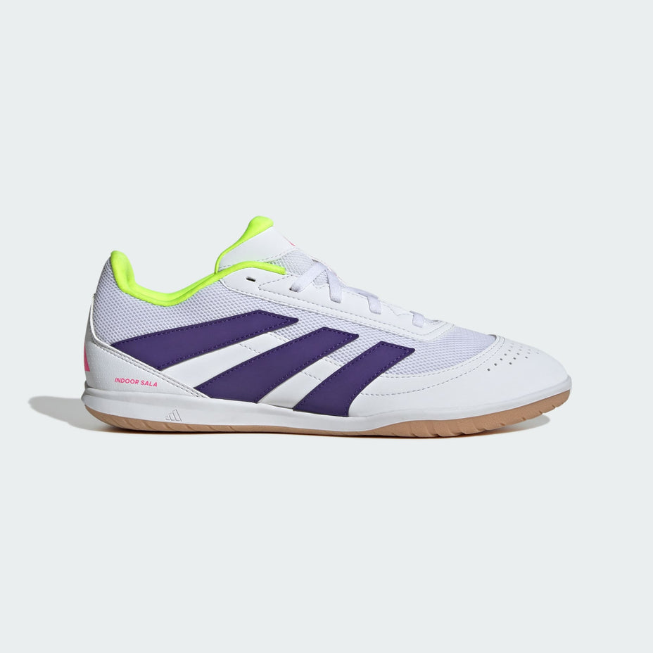 Chuteira Adidas Predator Club Sala Futsal Id3790 — Neon Branco Roxo