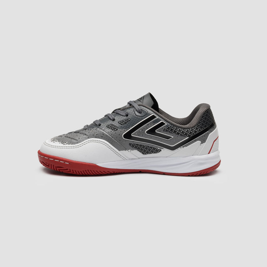 Umbro Chuteira Indoor Pro 5 Jr Shark — Branco/Grafite/Vermelho - 284