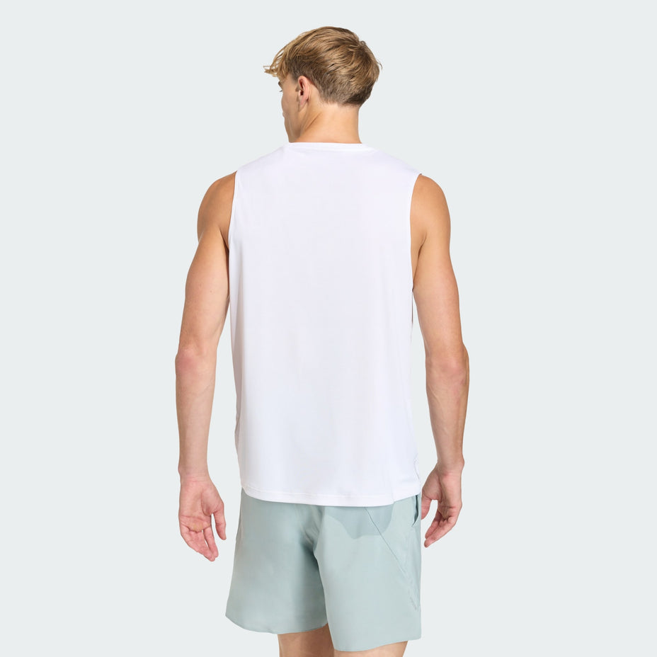 Adidas Regata Run Ess Tank M — Branco - .