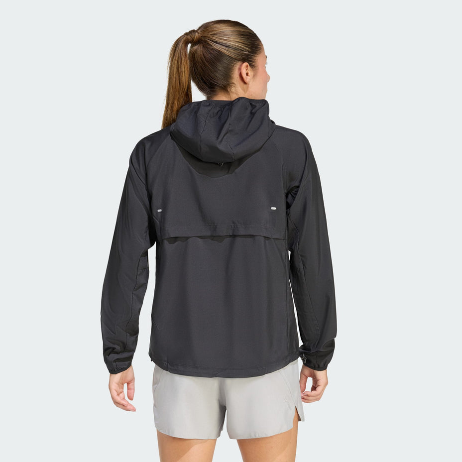 Adidas Moletom Run Ess Jkt W — Preto - .