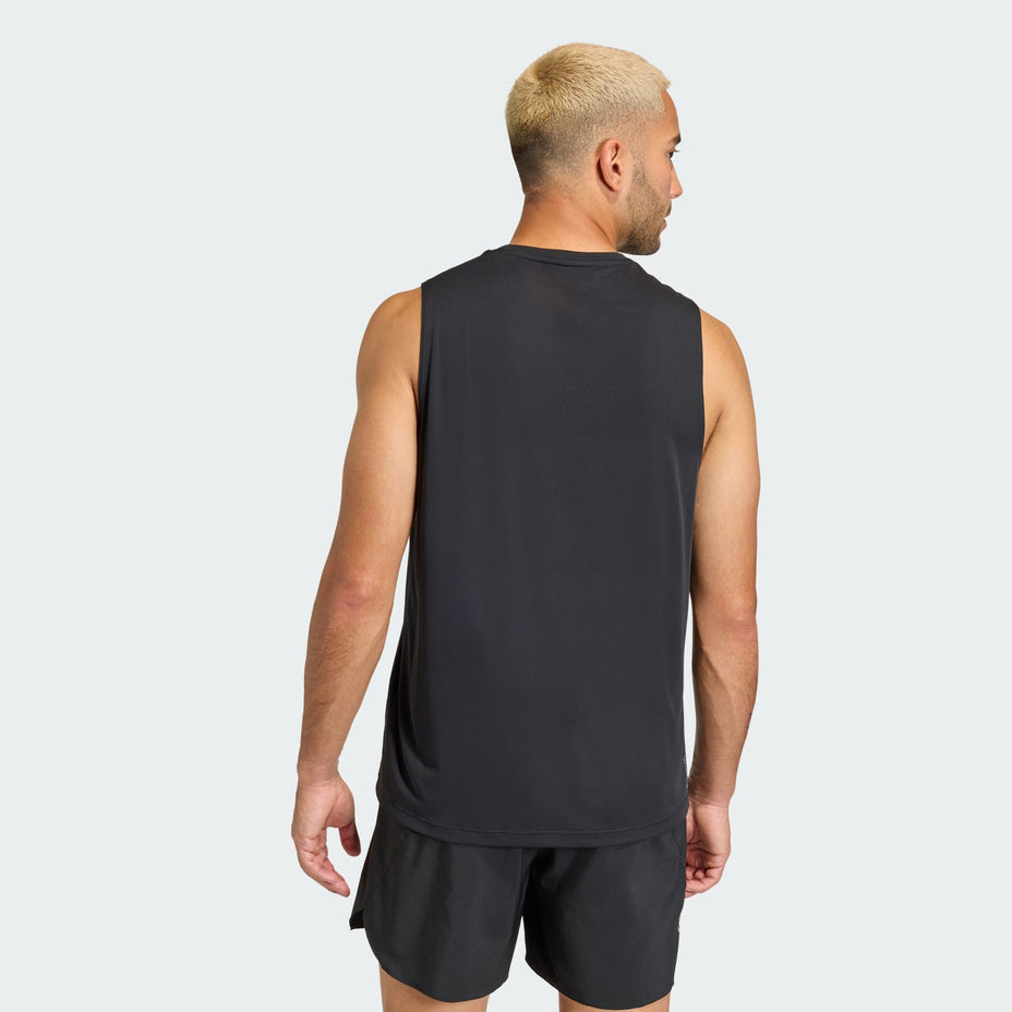 Adidas Regata Run Ess Tank M — Preto - .