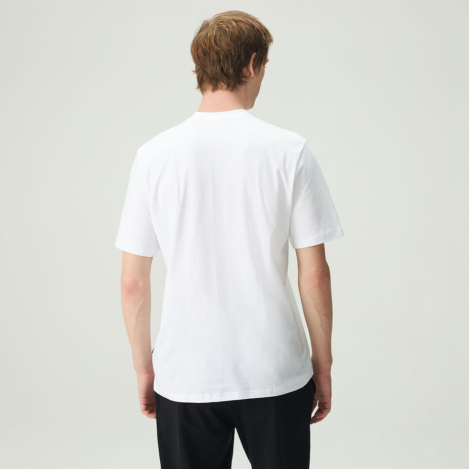 Fila Camiseta Masc. Regular Letter Outline — Branco/Branco/Preto - 3152