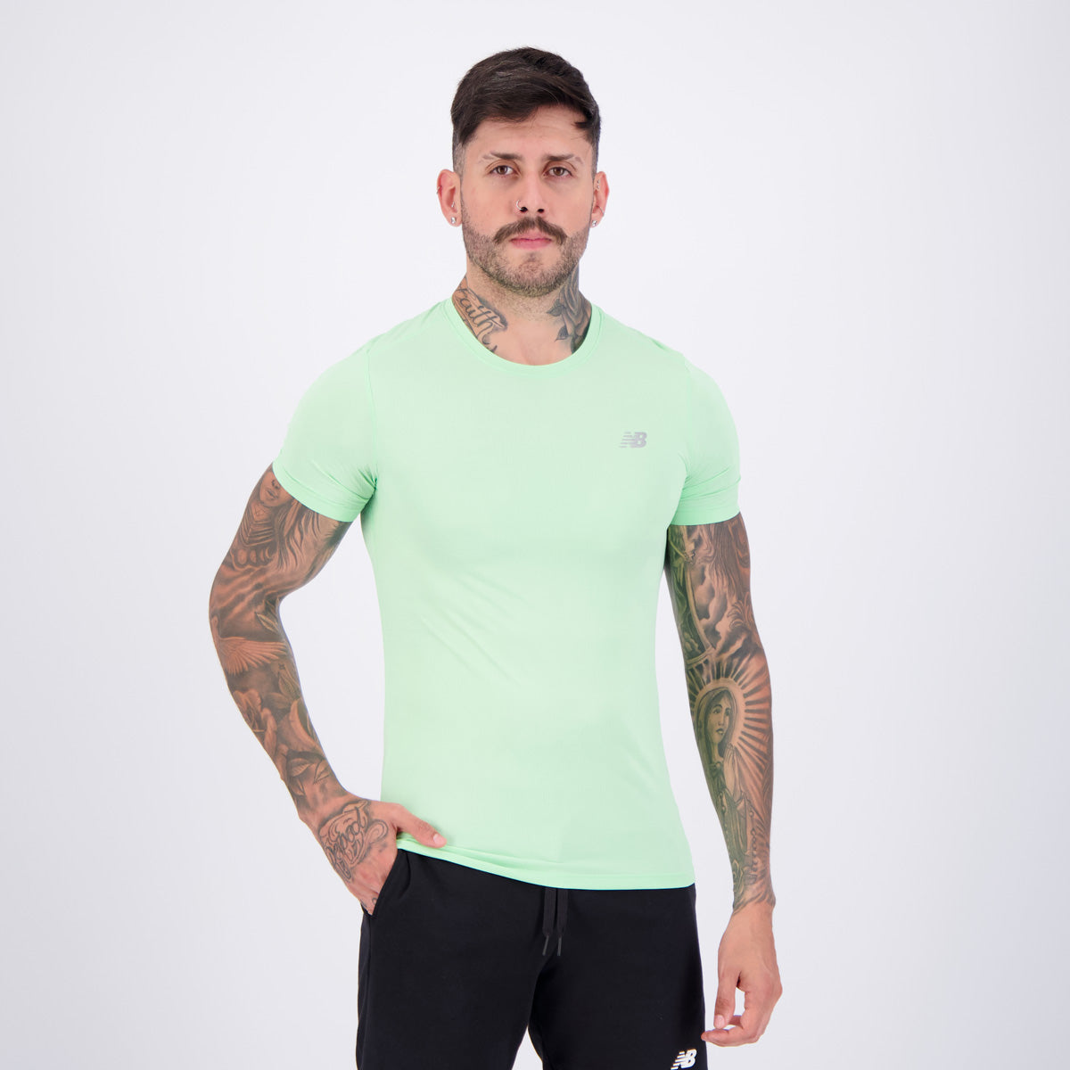New Balance Camiseta Masc. Sport Essentials — Verde Claro - LBN