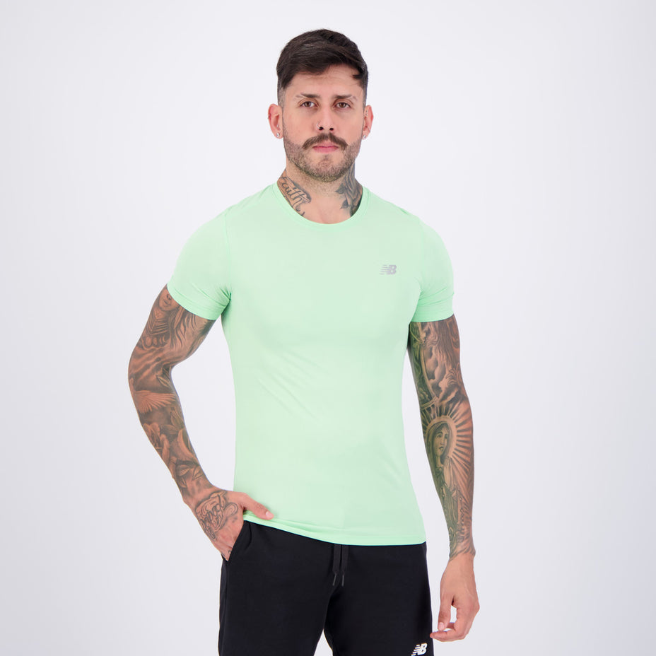 New Balance Camiseta Masc. Sport Essentials — Verde Claro - LBN
