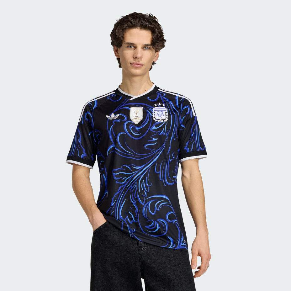 Adidas Camisa Argentina Ii — Preto - .