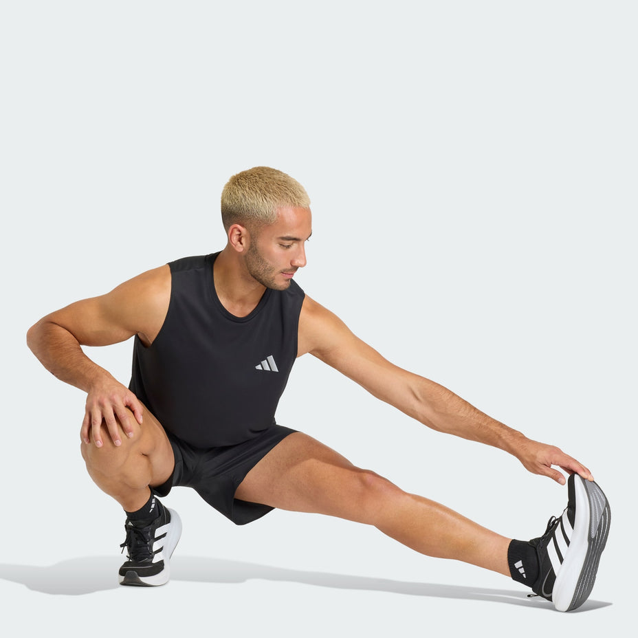 Adidas Regata Run Ess Tank M — Preto - .