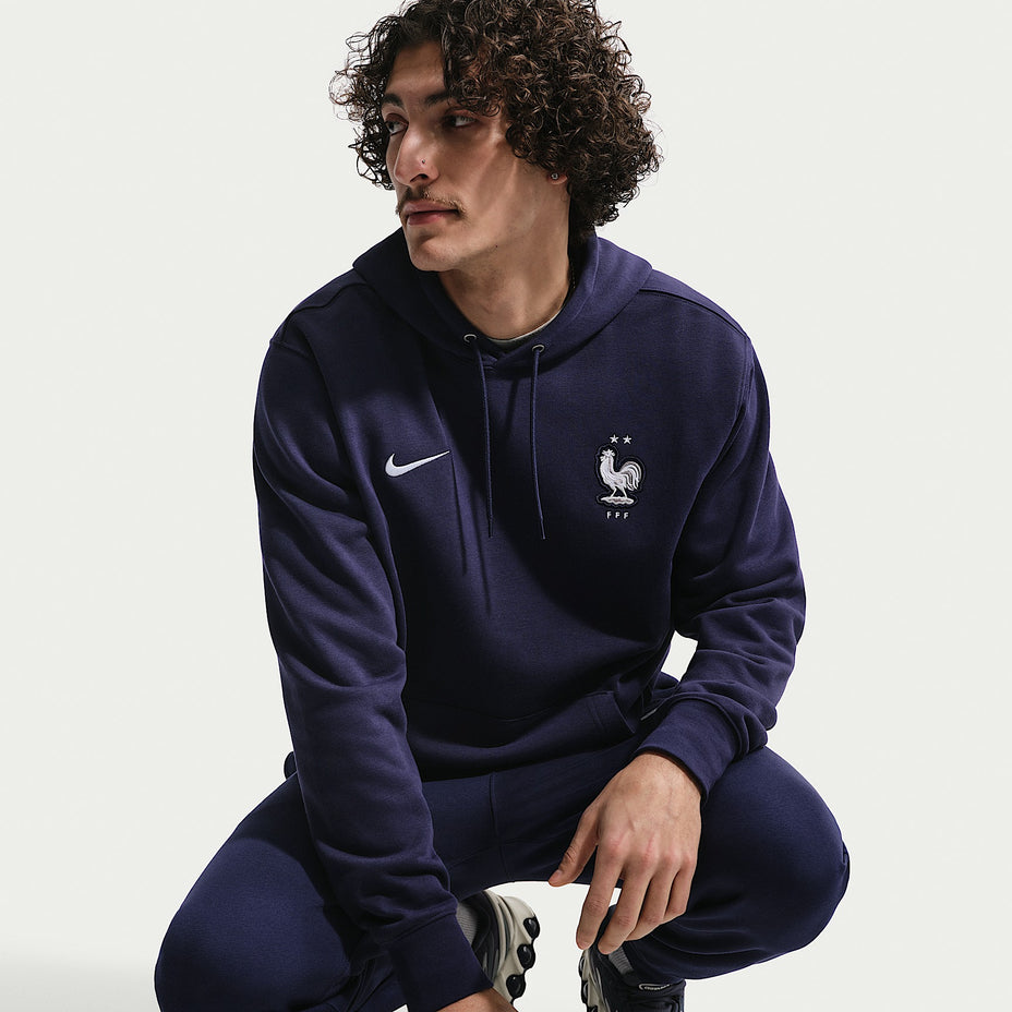 Nike Moletom França Fff M Nsw Club Hoodie Po Ft — Azul - 498