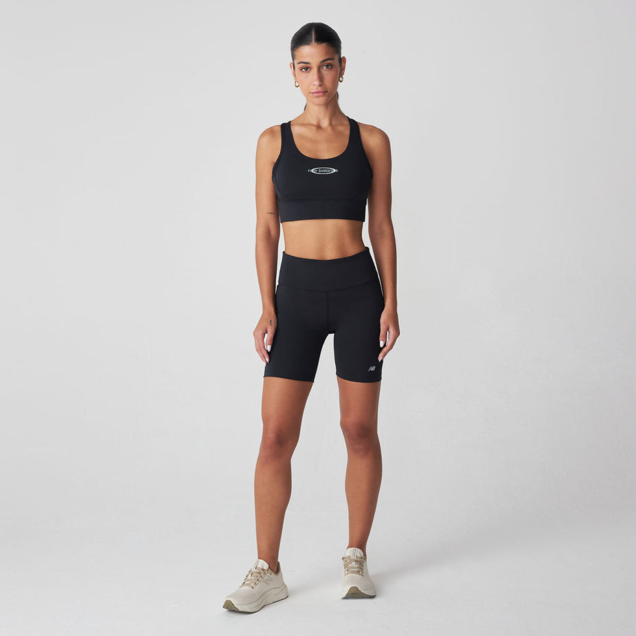 New Balance Top Fem.Graphic Sports Bra — Preto - BK