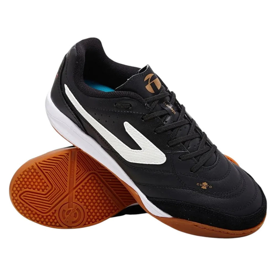 Topper Chuteira Maestro Pro Vi Futsal — Preto/Branco/Dourado - .