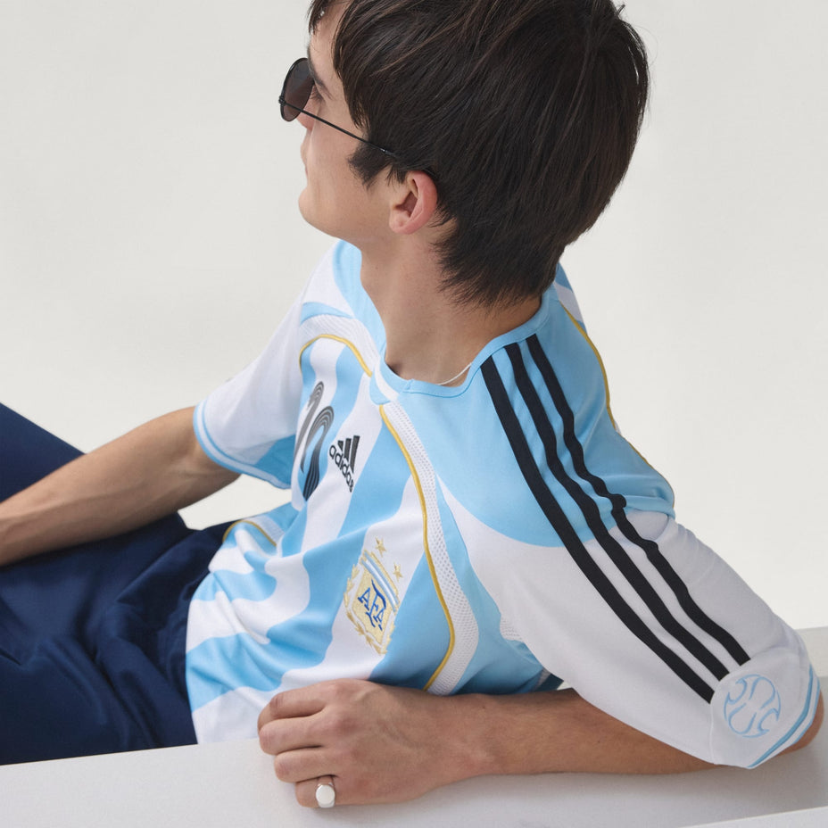 Adidas Camisa Argentina I 06 — Branco/Azul - .