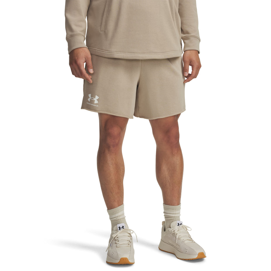Under Armour Shorts Ua Rival Terry 6in — Bege/Caqui - CIKHOW
