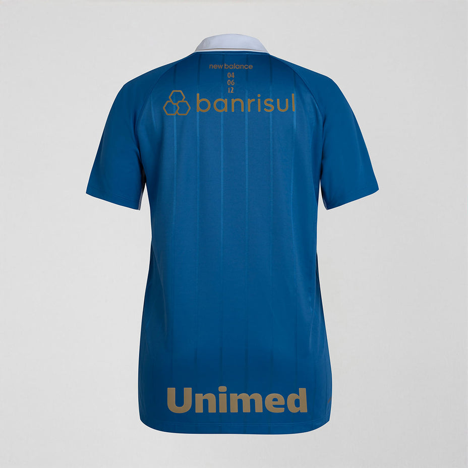 New Balance Camisa Feminina Comemorativa Gremio — Azul/Branco/Dourado - ABD