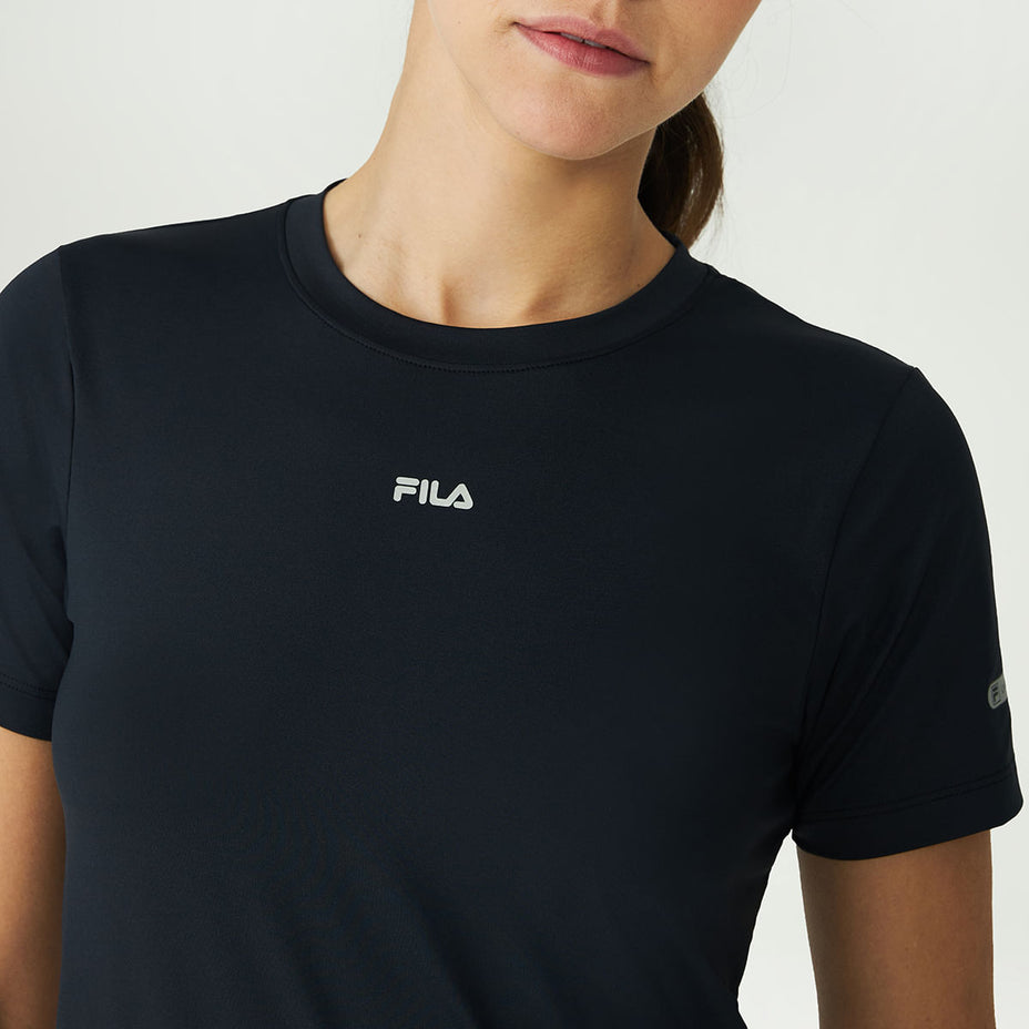 Fila Camiseta Fem. Sun Protect Breezy — Preto/Preto/Prata - 3821i