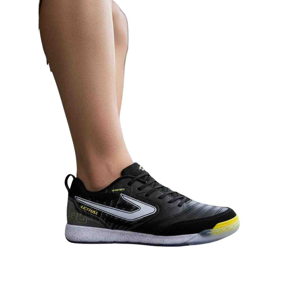 Topper Chuteira Lethal Futsal — Preto/Branco/Amarelo - .