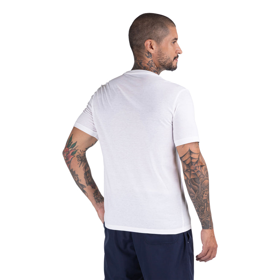 Mizuno T-Shirt Miz Lifestylem — Mescla Branco/Cinza Claro - MEBCZC